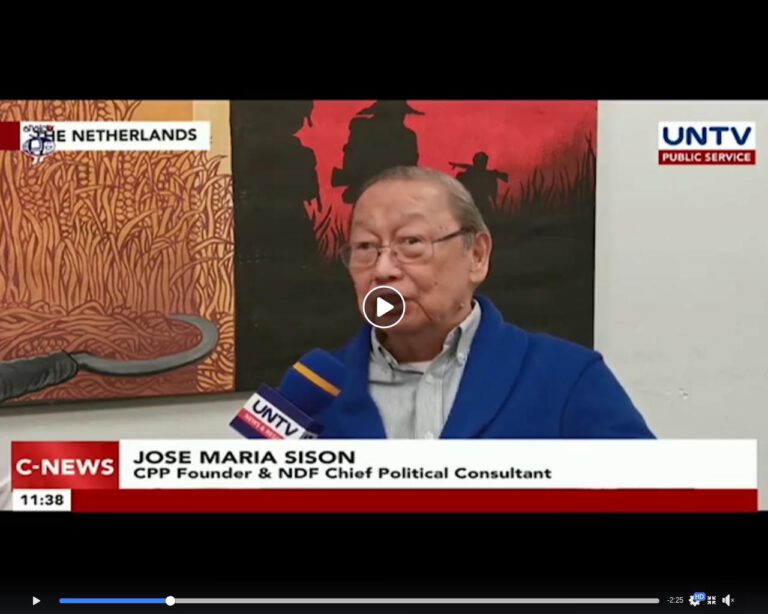 Joma Sison interview by UNTV